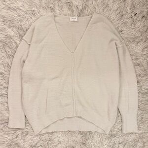 Wilfred Free ‘Hush’ Knit V-neck Sweater - Silver Birch